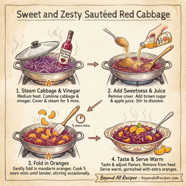 Sweet and Zesty Sautéed Red Cabbage instructions
