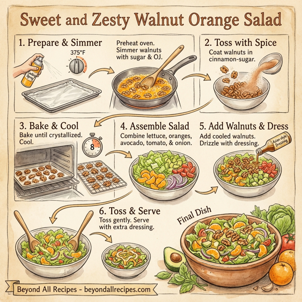 Sweet and Zesty Walnut Orange Salad instructions
