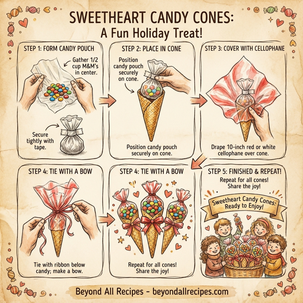 Sweetheart Candy Cones instructions