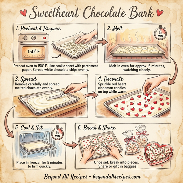 Sweetheart Chocolate Bark instructions