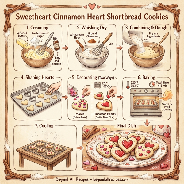 Sweetheart Cinnamon Heart Shortbread Cookies instructions