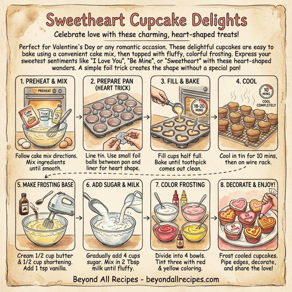 Sweetheart Cupcake Delights instructions