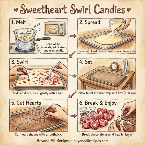 Sweetheart Swirl Candies instructions