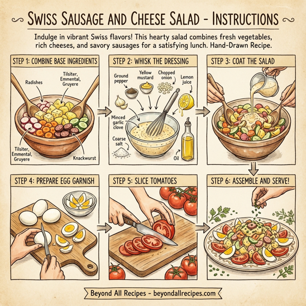 Swiss Sausage and Cheese Salad instructions