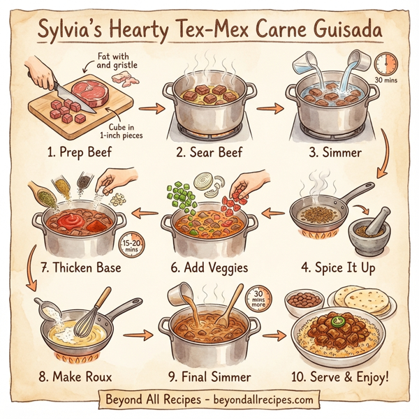 Sylvia's Hearty Tex-Mex Carne Guisada instructions