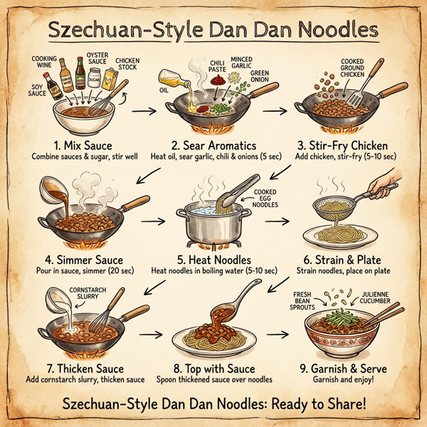 Szechuan-Style Dan Dan Noodles instructions
