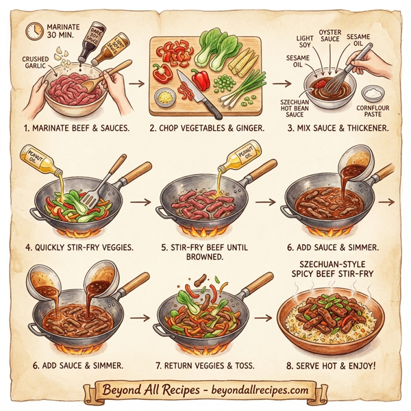 Szechuan-Style Spicy Beef Stir-Fry instructions