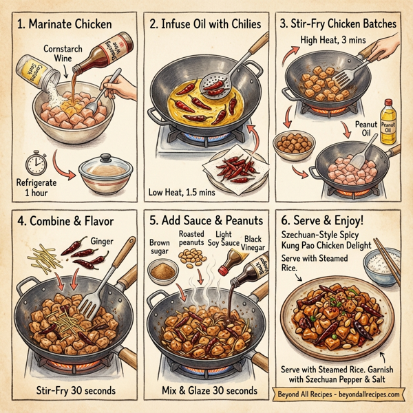 Szechuan-Style Spicy Kung Pao Chicken Delight instructions