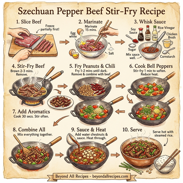 Szechuan Pepper Beef Stir-Fry instructions