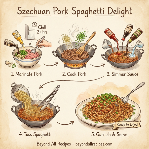 Szechuan Pork Spaghetti Delight instructions