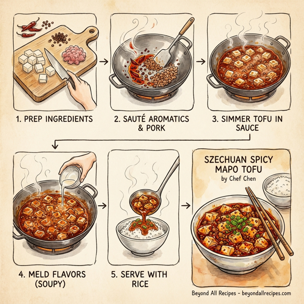 Szechuan Spicy Mapo Tofu by Chef Chen instructions