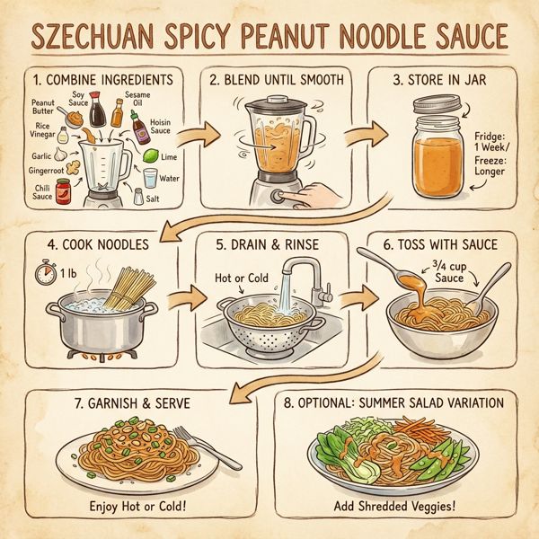 Szechuan Spicy Peanut Noodle Sauce instructions
