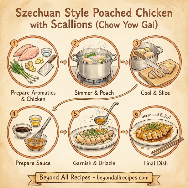 Szechuan Style Poached Chicken with Scallions instructions