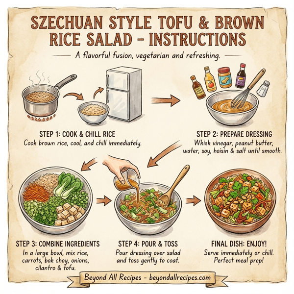 Szechuan Style Tofu & Brown Rice Salad instructions