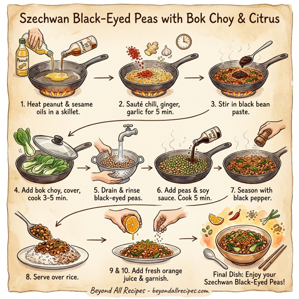 Szechwan Black-Eyed Peas with Bok Choy & Citrus instructions