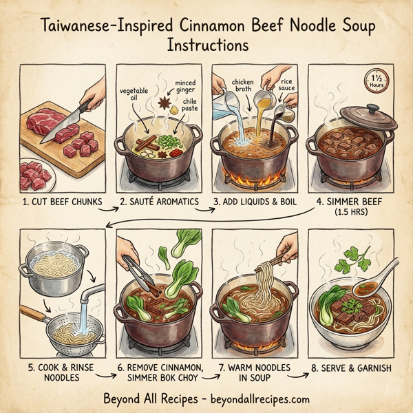Taiwanese-Inspired Cinnamon Beef Noodle Soup instructions