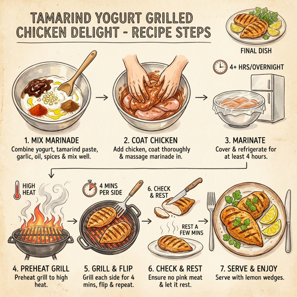 Tamarind Yogurt Grilled Chicken Delight instructions