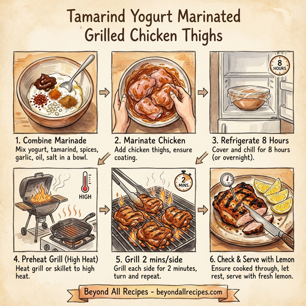 Tamarind Yogurt Marinated Grilled Chicken Thighs instructions