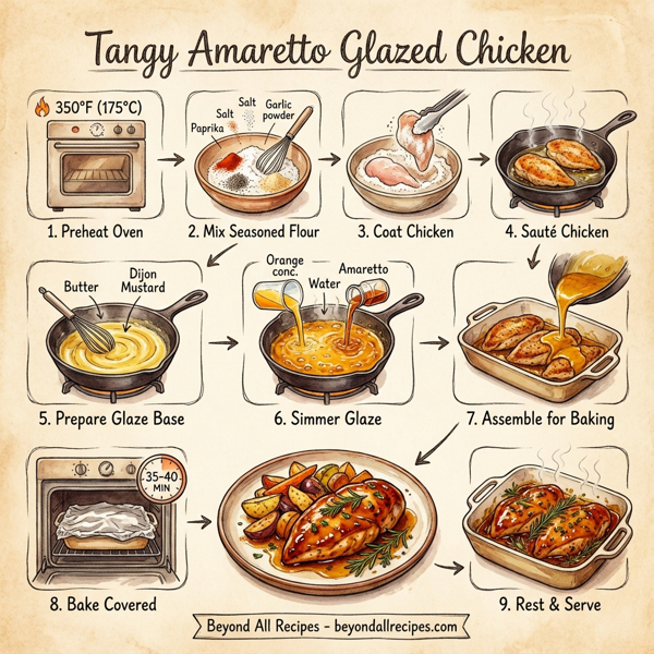 Tangy Amaretto Glazed Chicken instructions