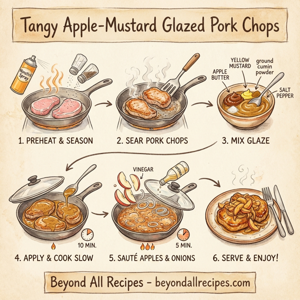 Tangy Apple-Mustard Glazed Pork Chops instructions
