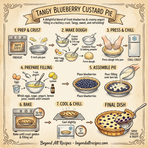 Tangy Blueberry Custard Pie instructions