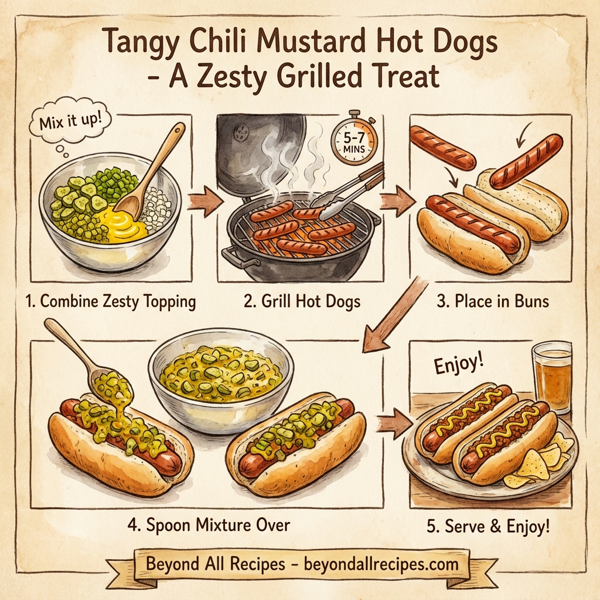 Tangy Chili Mustard Hot Dogs instructions