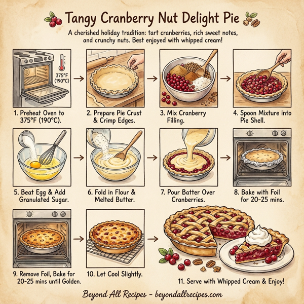 Tangy Cranberry Nut Delight Pie instructions