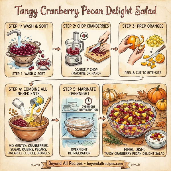 Tangy Cranberry Pecan Delight Salad instructions