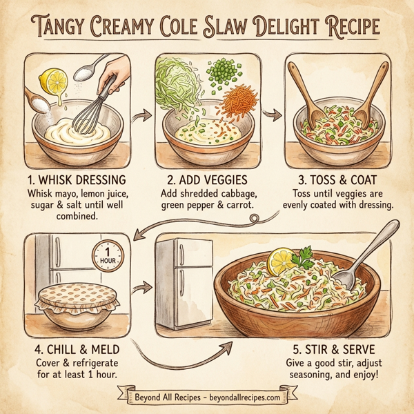 Tangy Creamy Cole Slaw Delight instructions