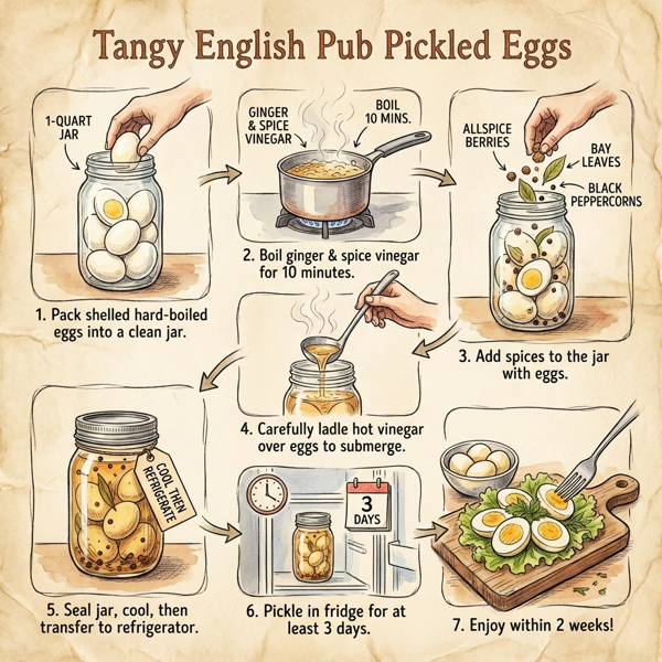Tangy English Pub Pickled Eggs instructions