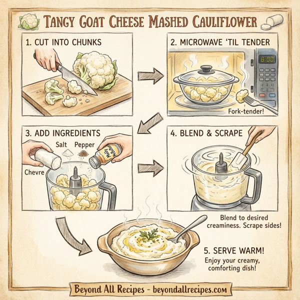 Tangy Goat Cheese Mashed Cauliflower instructions