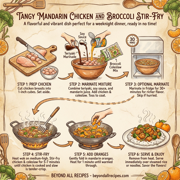 Tangy Mandarin Chicken and Broccoli Stir-Fry instructions