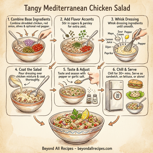 Tangy Mediterranean Chicken Salad instructions
