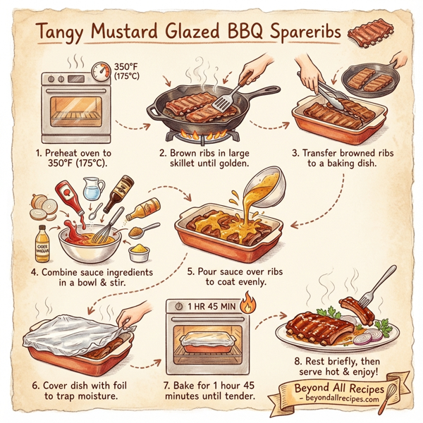 Tangy Mustard Glazed BBQ Spareribs instructions