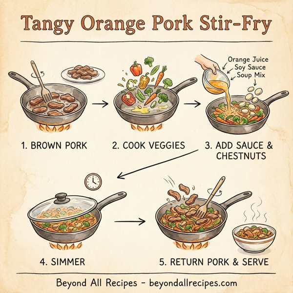 Tangy Orange Pork Stir-Fry instructions