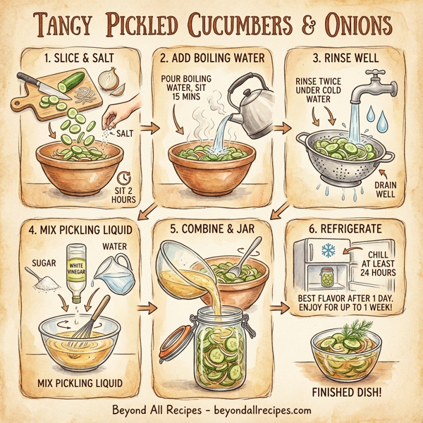Tangy Pickled Cucumbers and Onions instructions