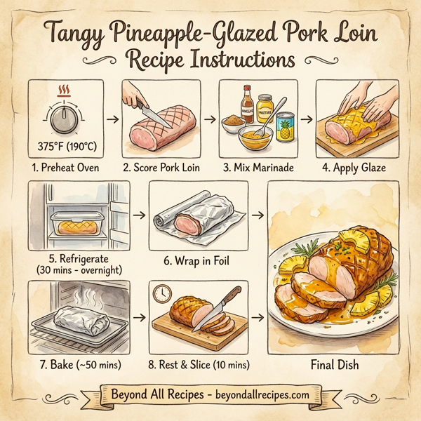 Tangy Pineapple-Glazed Pork Loin instructions
