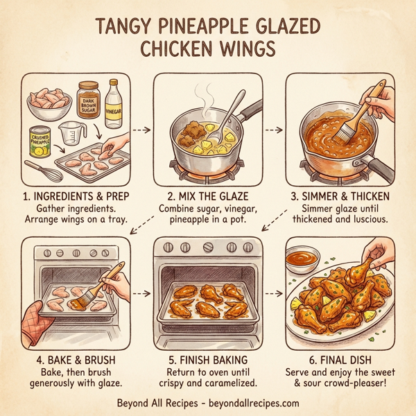 Tangy Pineapple Glazed Chicken Wings instructions