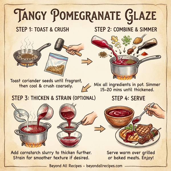 Tangy Pomegranate Glaze instructions
