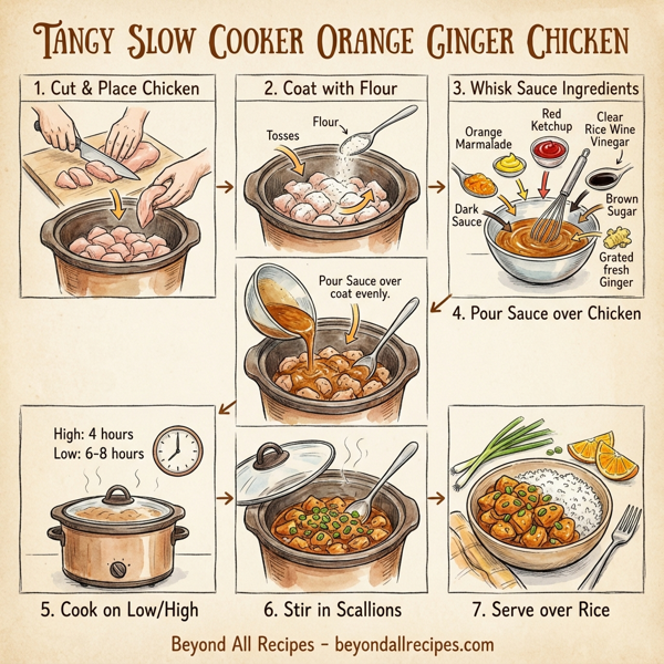 Tangy Slow Cooker Orange Ginger Chicken instructions
