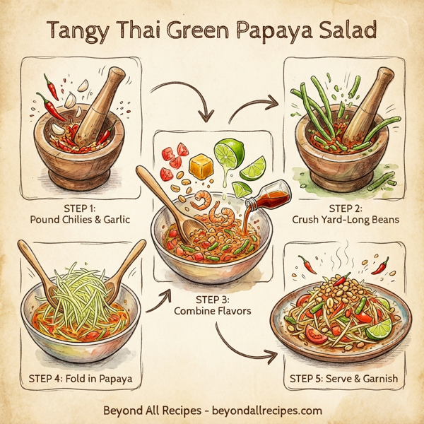 Tangy Thai Green Papaya Salad instructions