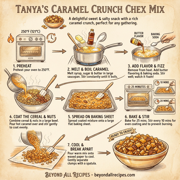 Tanya's Caramel Crunch Chex Mix instructions