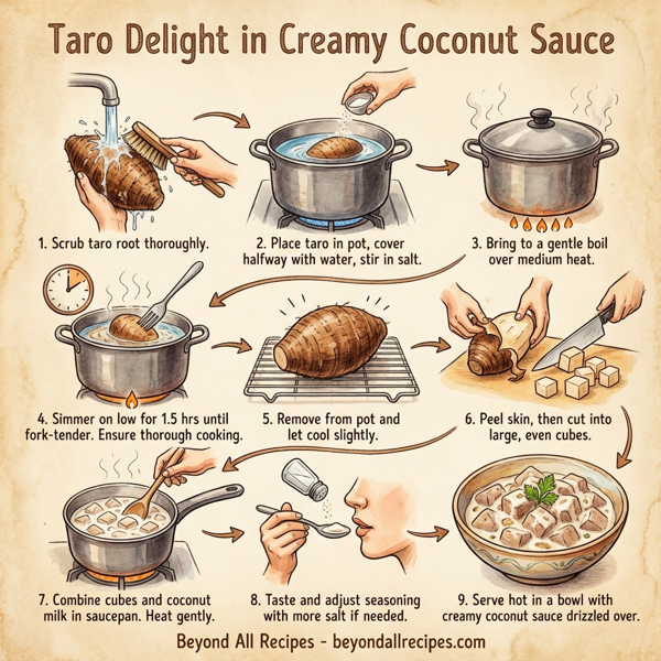 Taro Delight in Creamy Coconut Sauce instructions