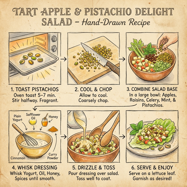 Tart Apple & Pistachio Delight Salad instructions