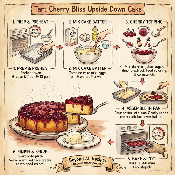 Tart Cherry Bliss Upside Down Cake instructions