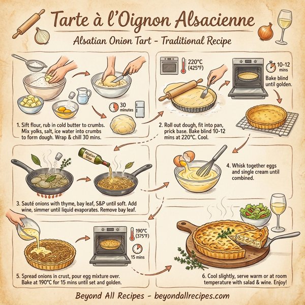 Tarte à l'Oignon Alsacienne instructions