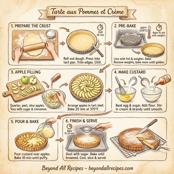 Tarte aux Pommes et Crème instructions
