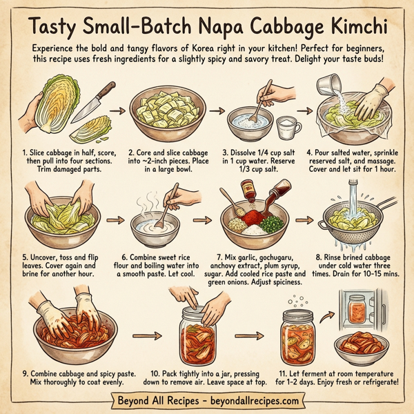 Tasty Small-Batch Napa Cabbage Kimchi instructions