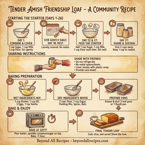 Tender Amish Friendship Loaf instructions