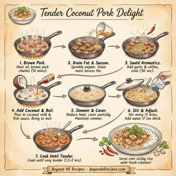 Tender Coconut Pork Delight instructions